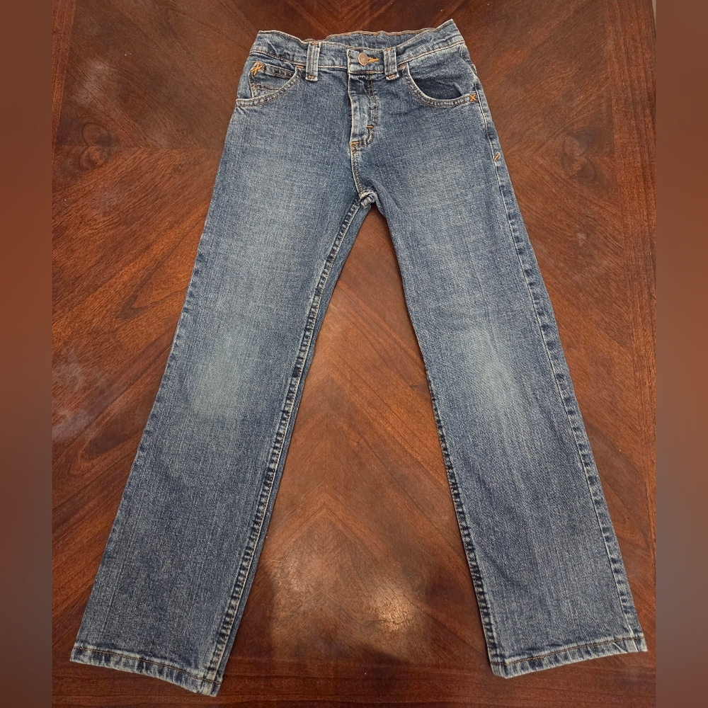 Kids Wrangler Blue Denim Jeans Size 10 Regular With Adjustable Waist
